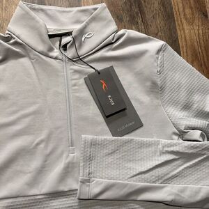 NWT KJUS David Midlayer Half-Zip Alloy Mens Large 52 Golf‎ Pullover Shirt $200
